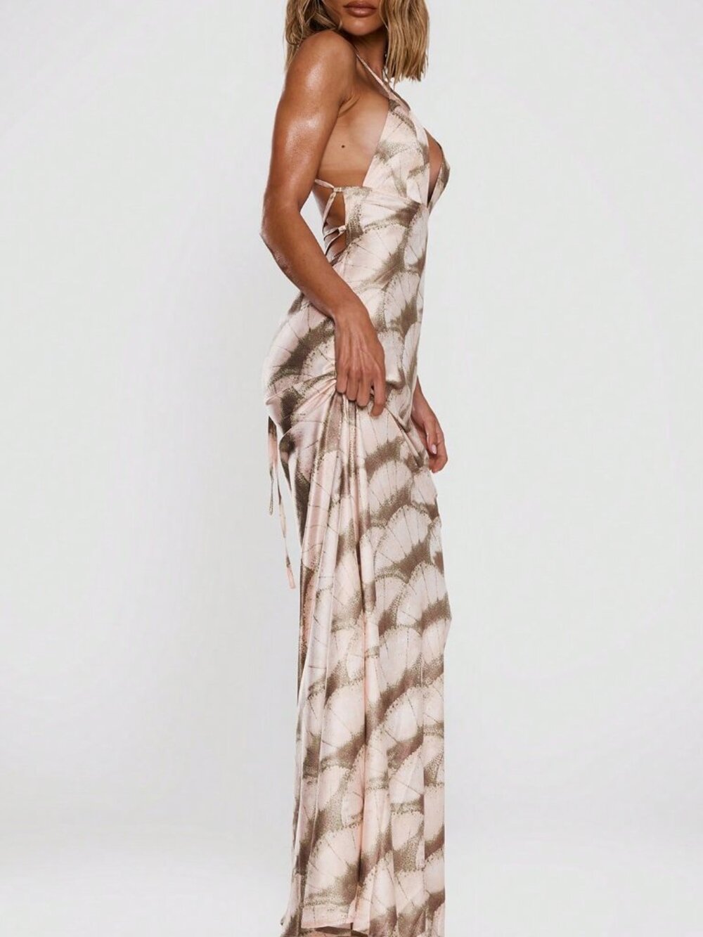 Apricot Sexy Women's Holiday Backless Maxi Dress - Picture 4 of 5